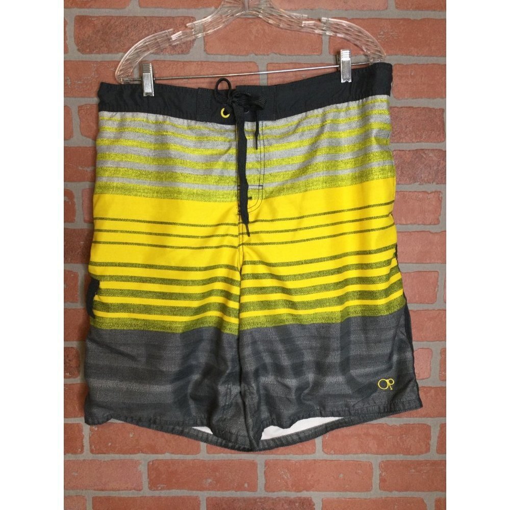 OP Ocean Pacific Mens Swim Trunks Size L Board Shorts Pockets mesh lined